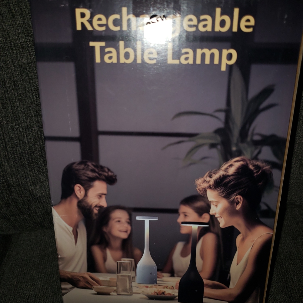 Sleek Dual-Tone Rechargeable Table Lamp